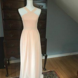 Peach halter dress